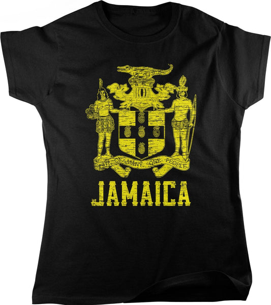 Reggae Inspired T-Shirt – Jamaican Coat of Arms Women's Relaxed Fit Tee