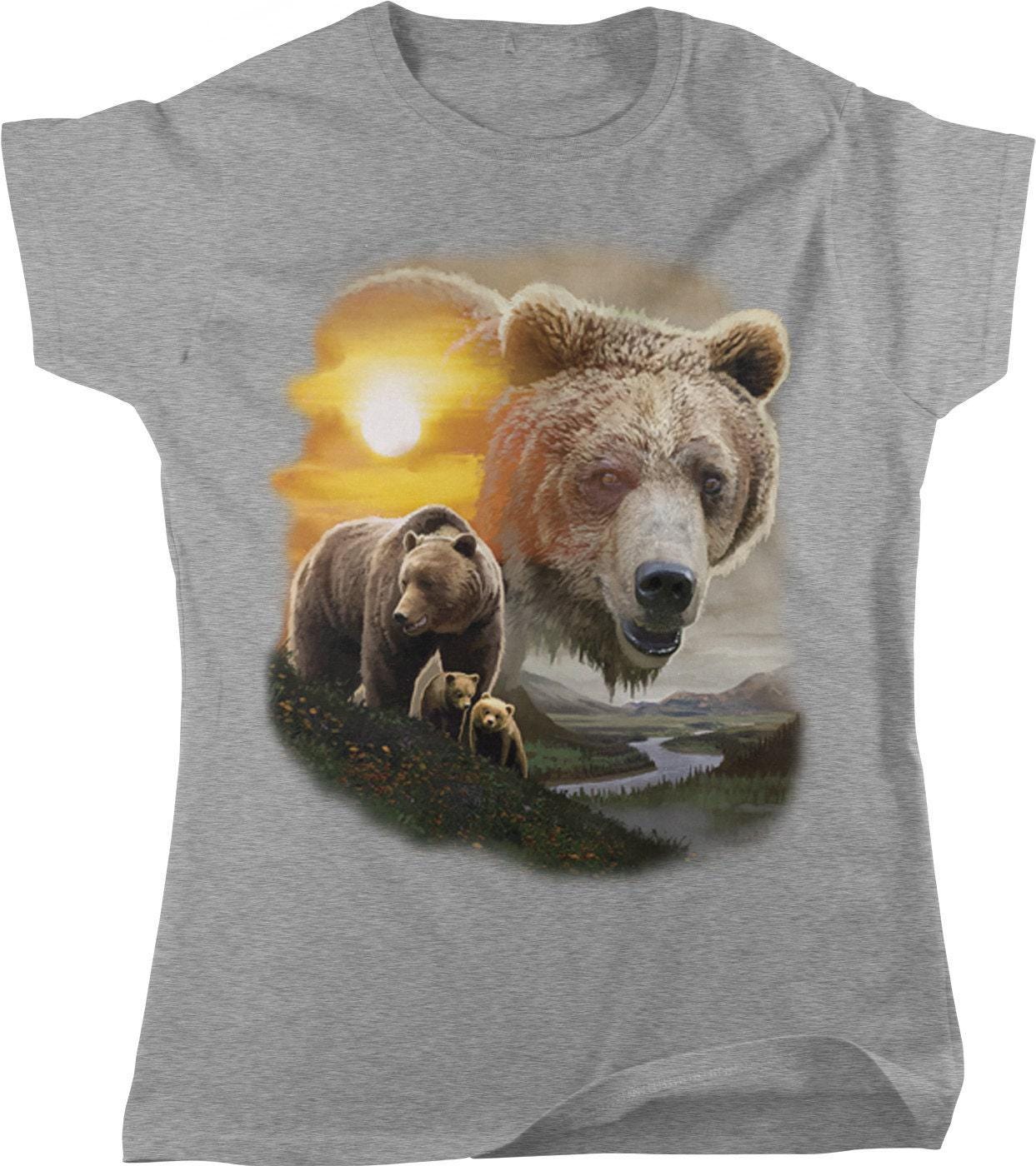 Women's Graphic T-Shirt – American Grizzly Tee | Soft Cotton Fabric, Full Cut Fit