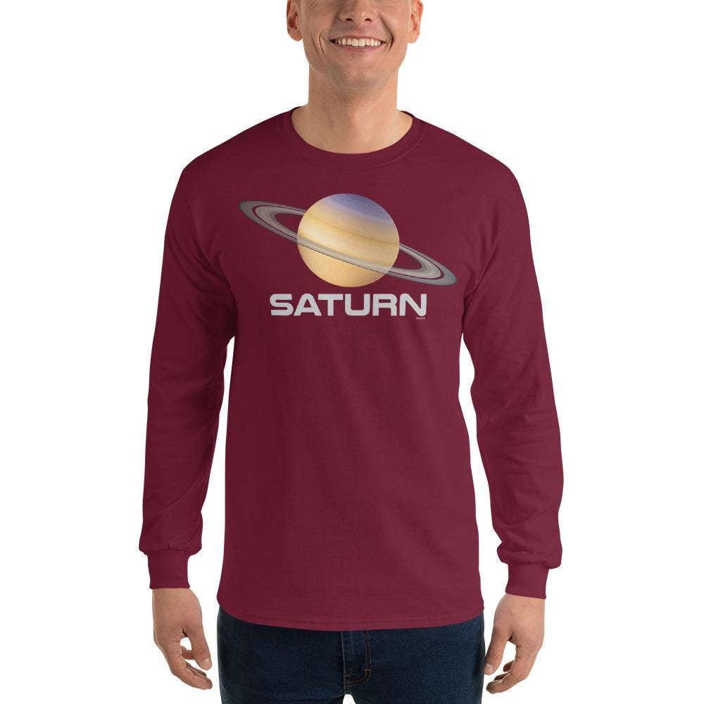 Planet Saturn Men’s Long Sleeve Shirt