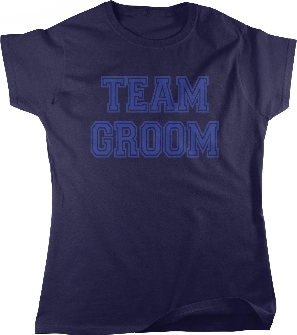Bachelor Party T-Shirt - Team Groom Entourage Women's Full Cut Cotton Tee