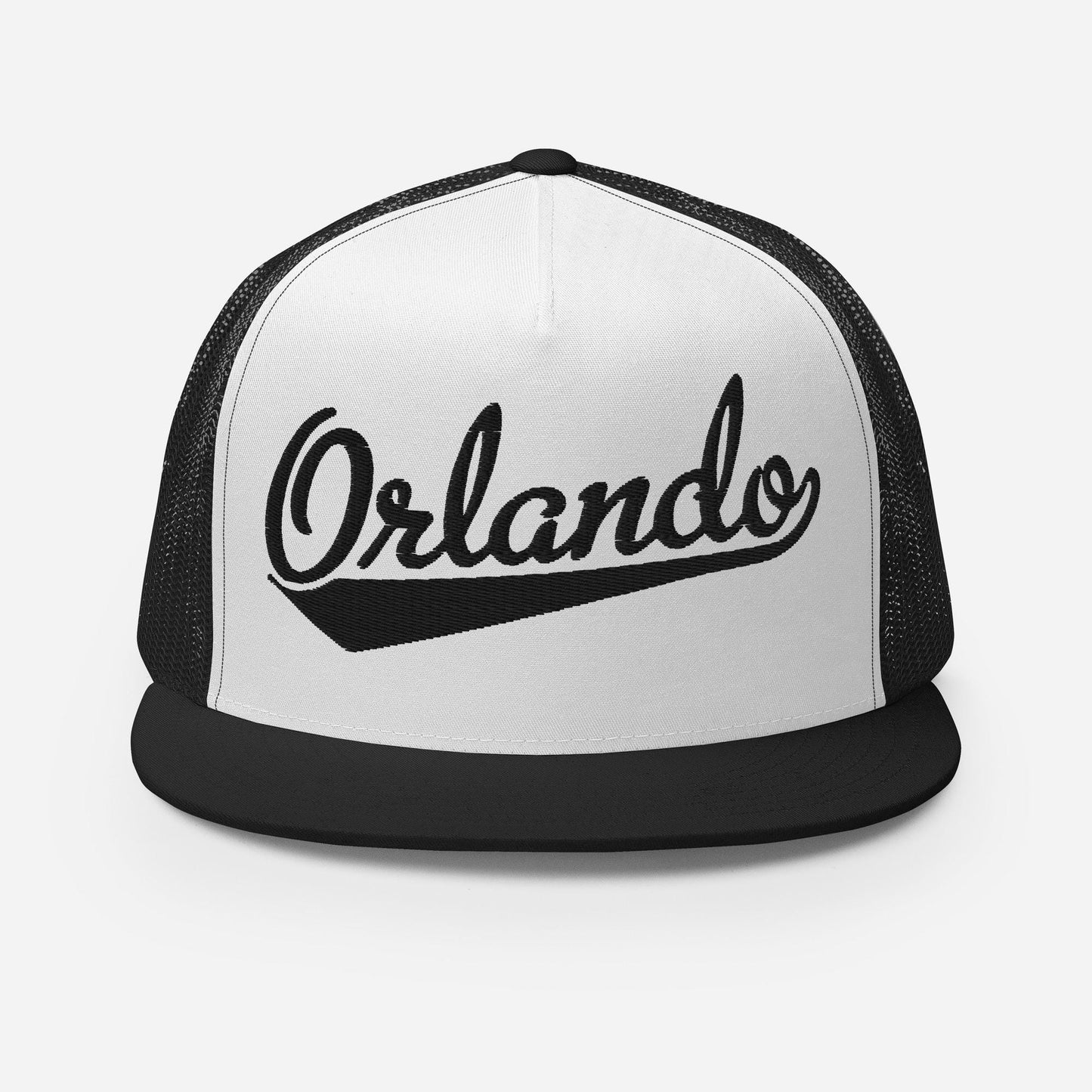 Snapback Trucker Hat - Orlando Script Baseball Cap With Custom Thread Colors