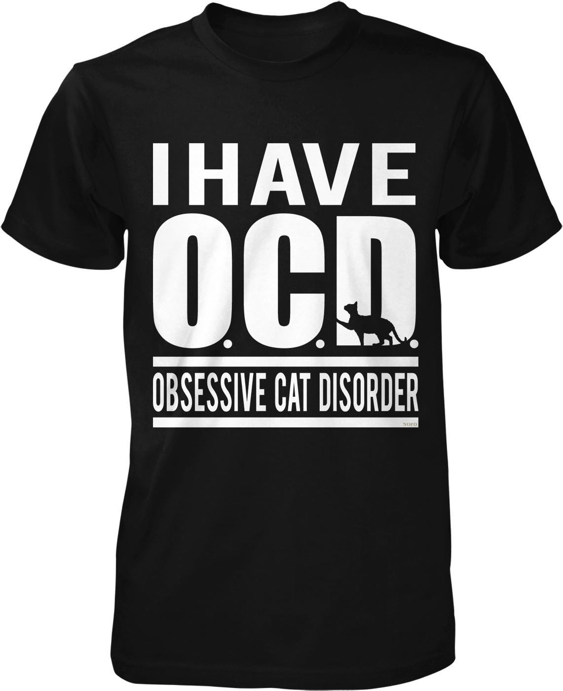 Cat Lover T-Shirt - Men's Obsessive Cat Disorder Shirt | 100% Cotton Tee