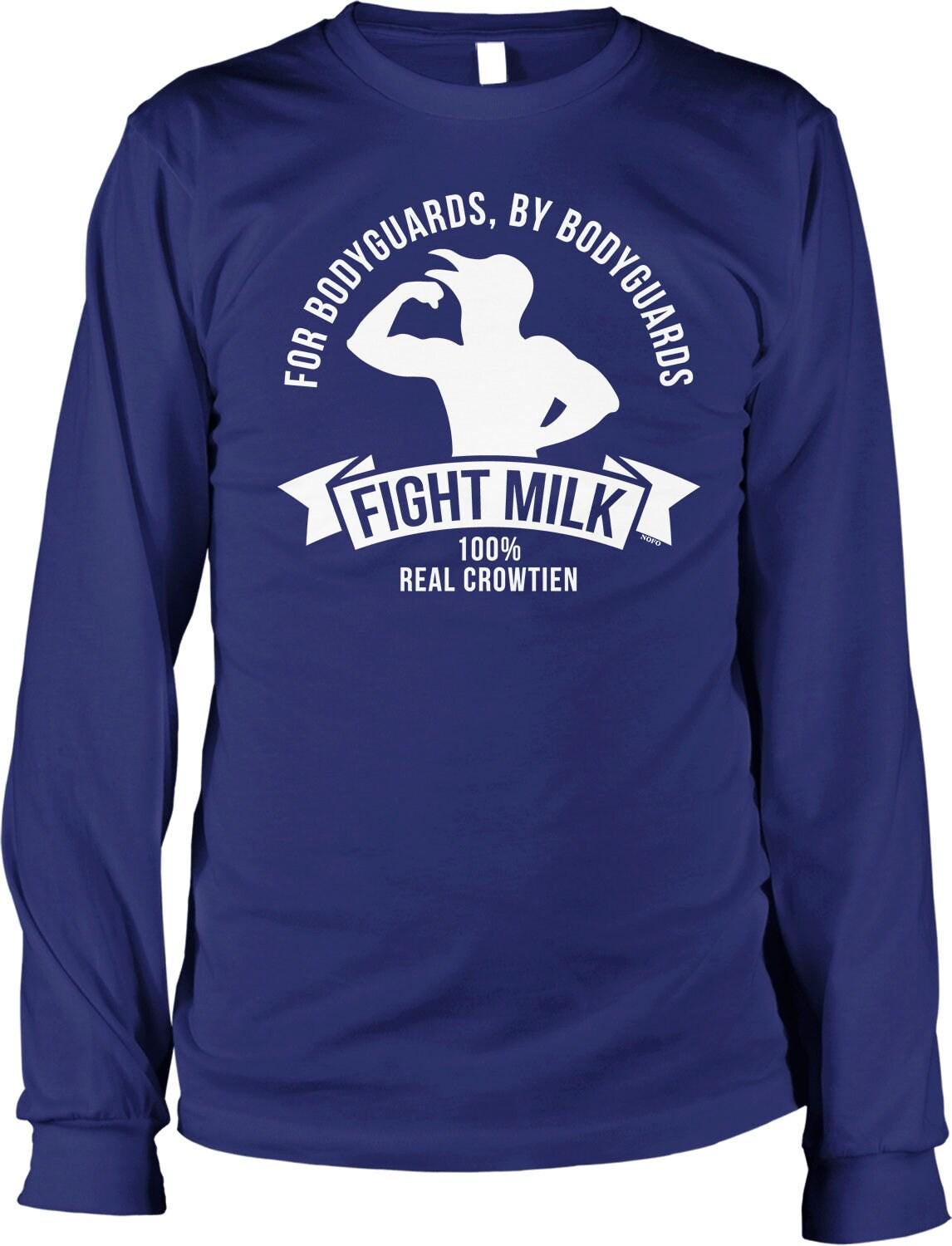 Fight Milk Shirt - Long Sleeve Cotton Casual Shirt With Durable Pre Shrunk Cotton