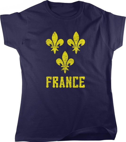 French Republic T-Shirt – Women's Cotton Tee With France Coat Of Arms Design