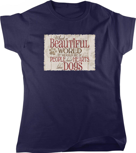 Women's Dog Lover T-Shirt – Hearts Like Dogs Shirt | Comfortable Cotton Tee