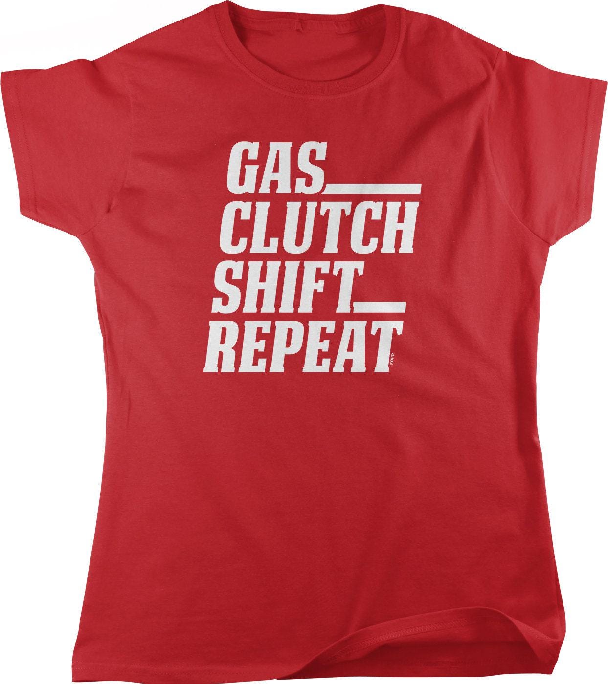 Women's Street Racing Shirt - Gas Clutch Tee | Full Cut Cotton Top