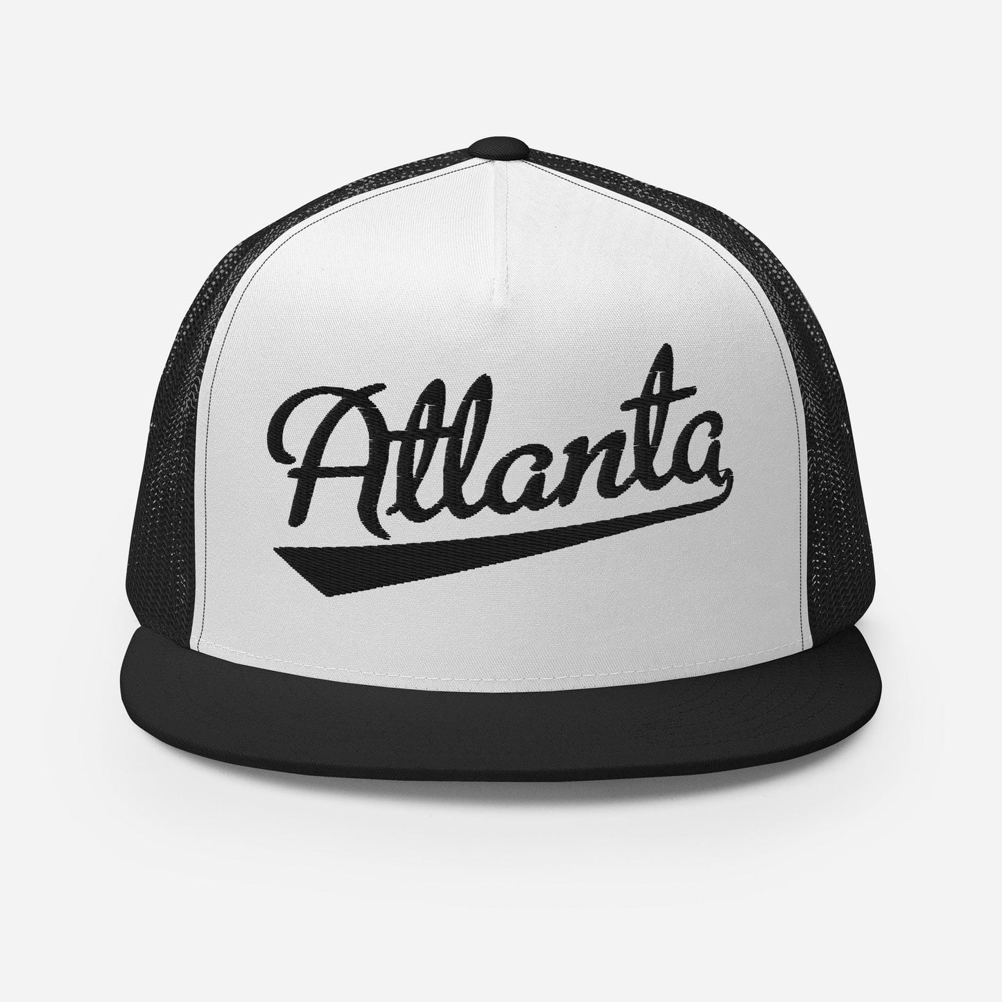 Snapback Trucker Hat - Atlanta Five Panel Cap | Mesh Back, Flat Bill