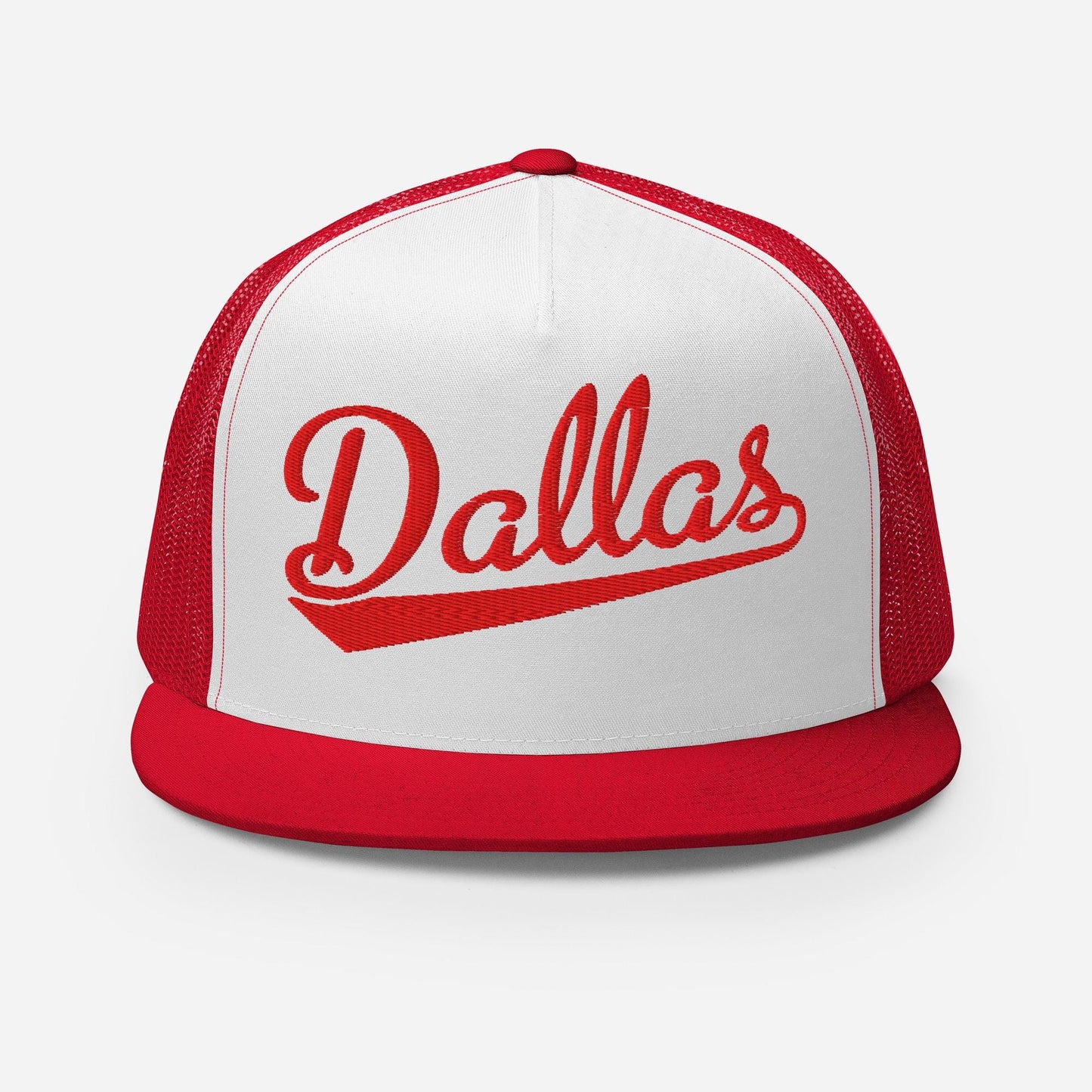 Dallas Snapback Hat – Custom Embroidered Flat Bill Cap with Mesh Back