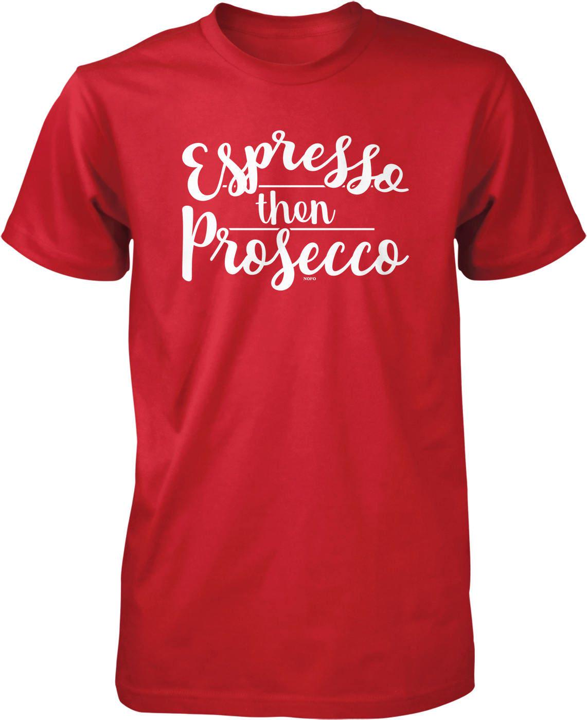 Men's Casual T-Shirt – Espresso Prosecco Shirt | Durable Pre Shrunk Cotton Tee