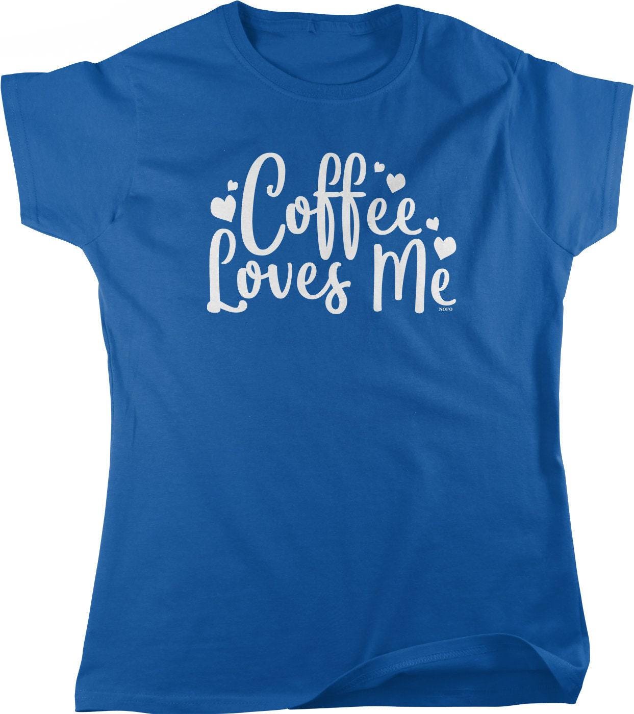 Coffee Lover T-Shirt - Womens Casual Tee With Pre Shrunk Cotton & Seamless Rib Collar