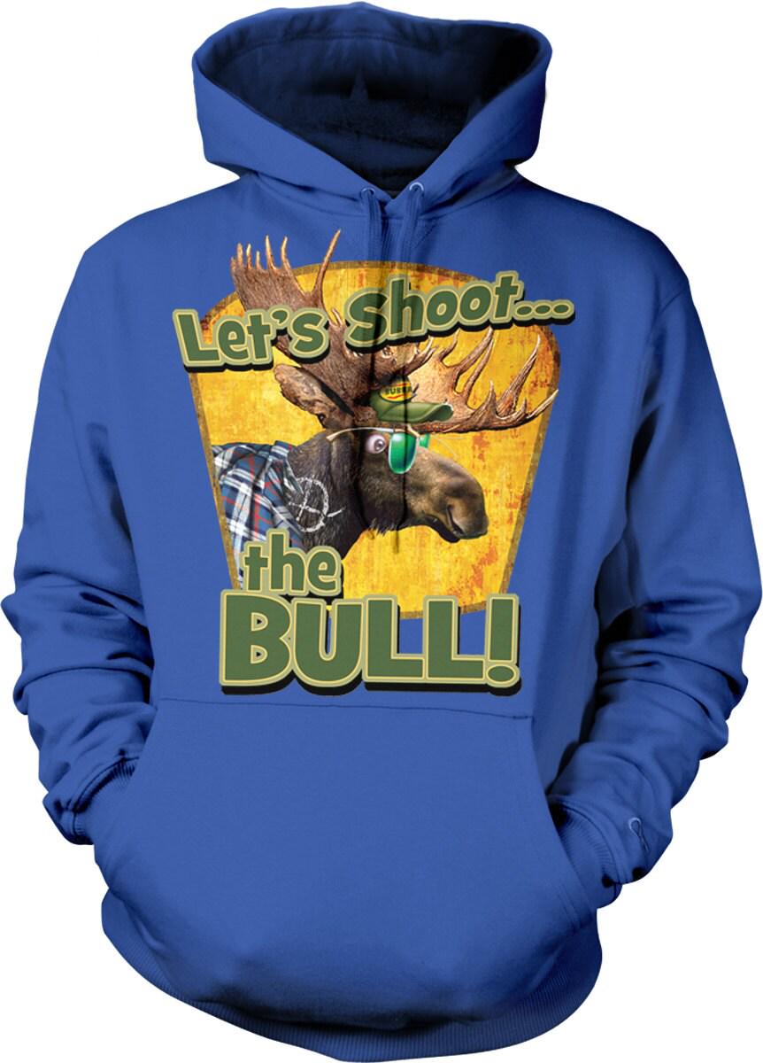 Moose Hooded Sweatshirt – Cozy Hunting Hoodie With Antler Design & Pouch Pocket Warmth