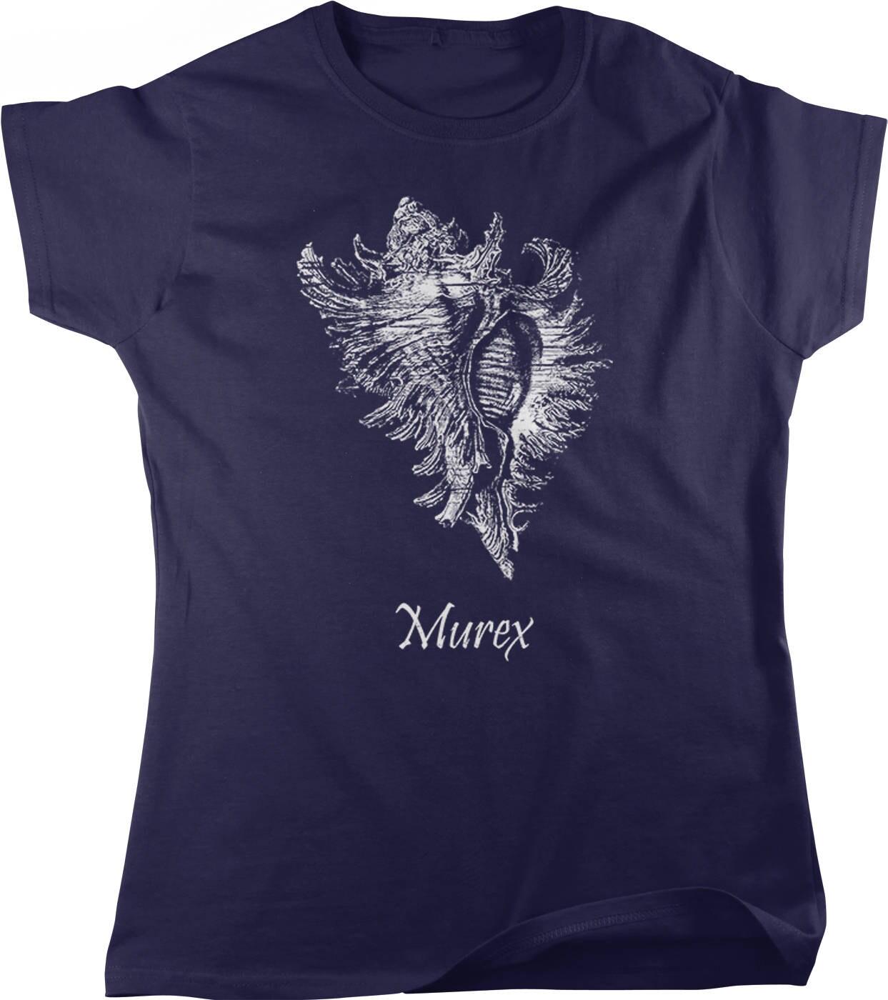 Women's Shimmery T-Shirt - Murex Print Full Cut Cotton Blend Tee