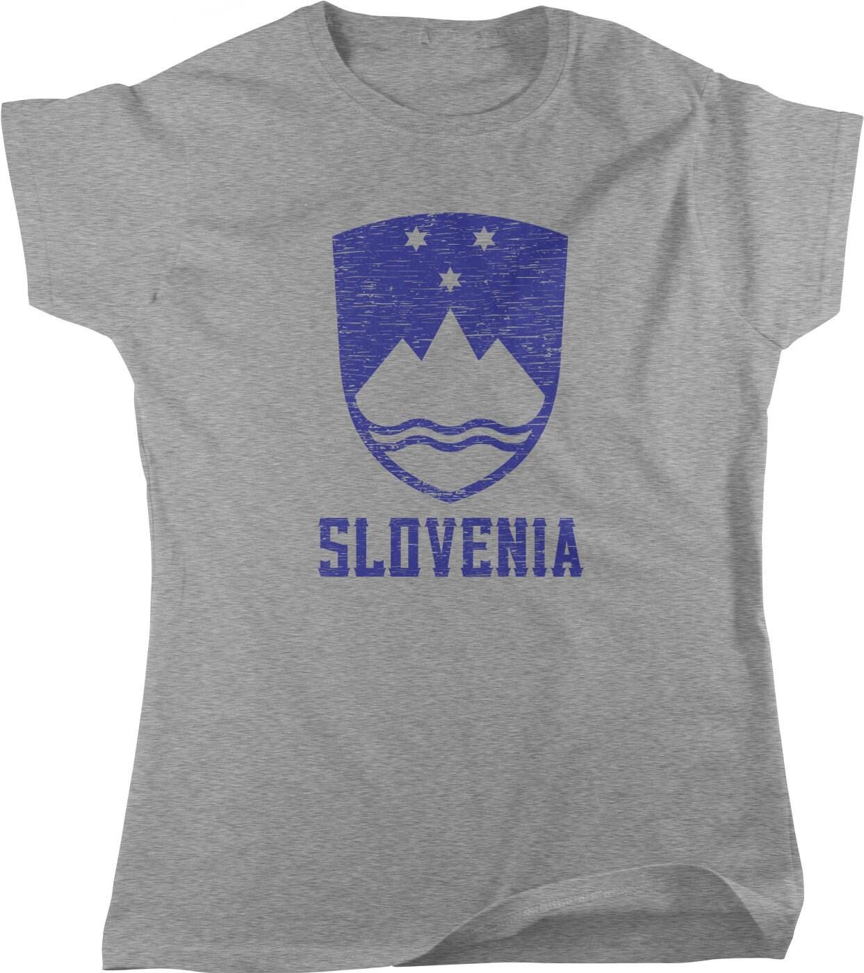 Slovenia Coat Of Arms Shirt – Women's Graphic Tee With Mount Triglav & Stars