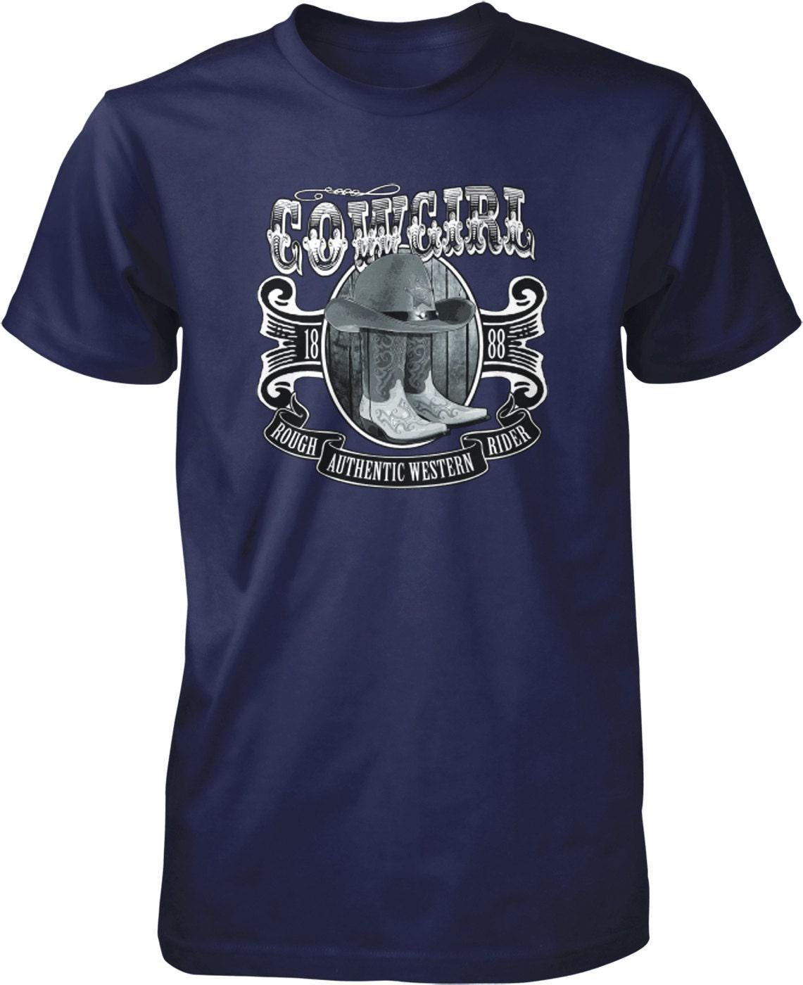 Western Cowgirl T-Shirt – Authentic Classic Western Tee With Durable Taped Neck