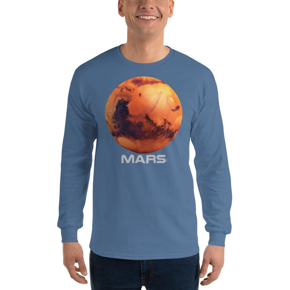 Planet Mars Men’s Long Sleeve Shirt