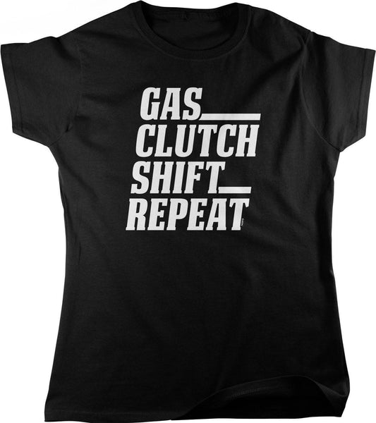 Women's Street Racing Shirt - Gas Clutch Tee | Full Cut Cotton Top