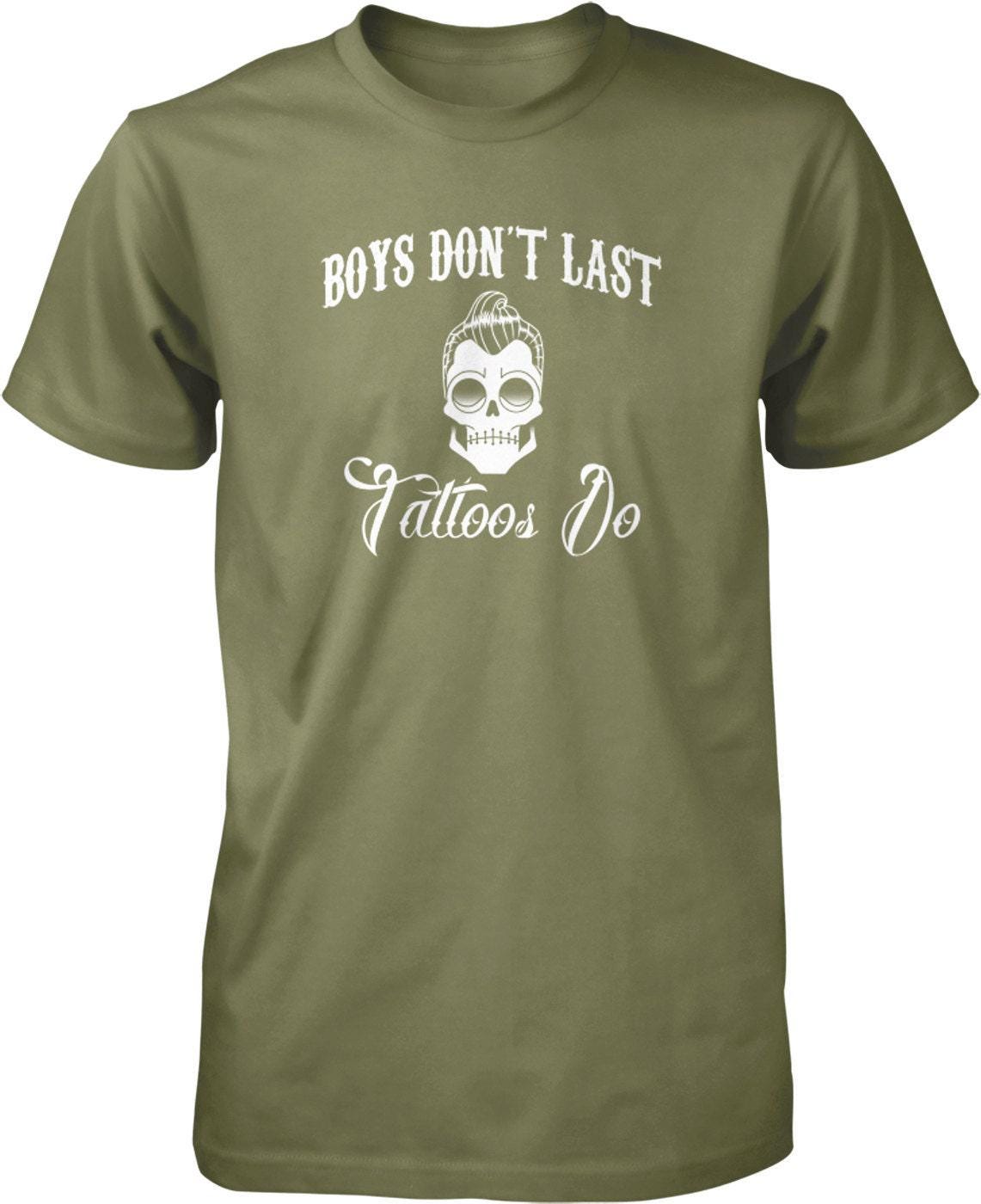 Men's Tattoo T-Shirt - Vintage Tattoo Shirt With Skull Graphic & Soft Cotton