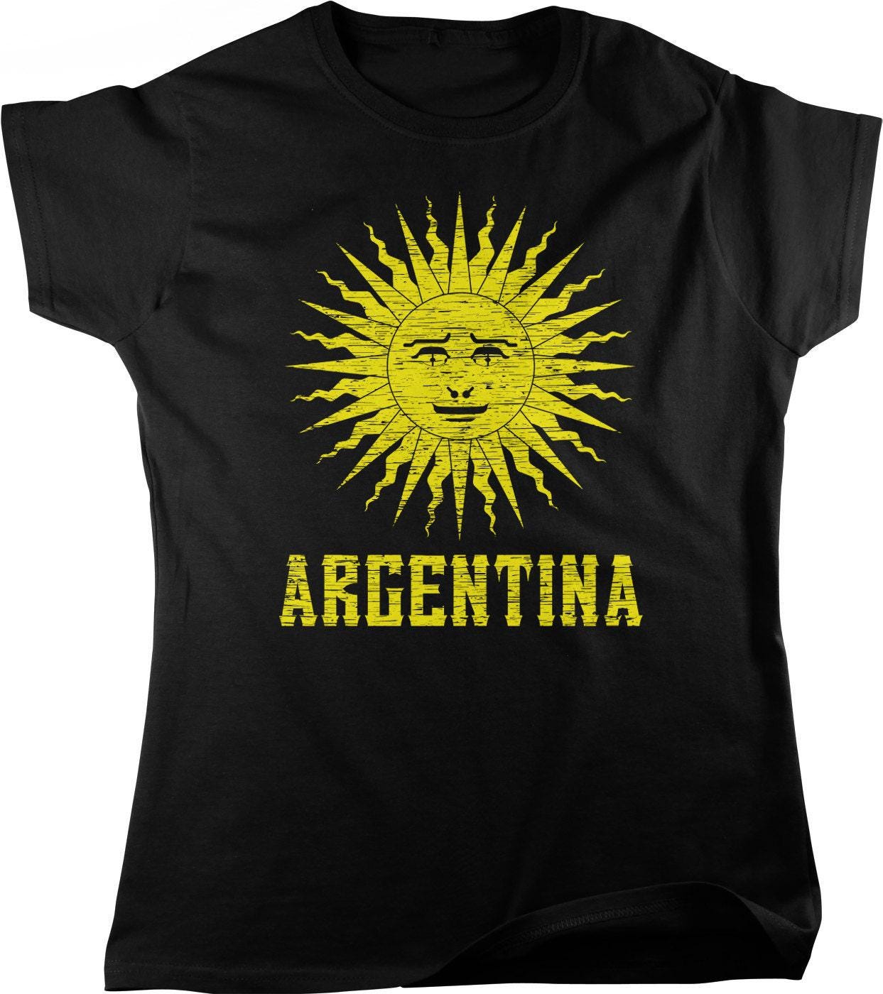 Argentina Women's T-Shirt - Sun of May Shirt | Powder Blue, Full Cut Fit