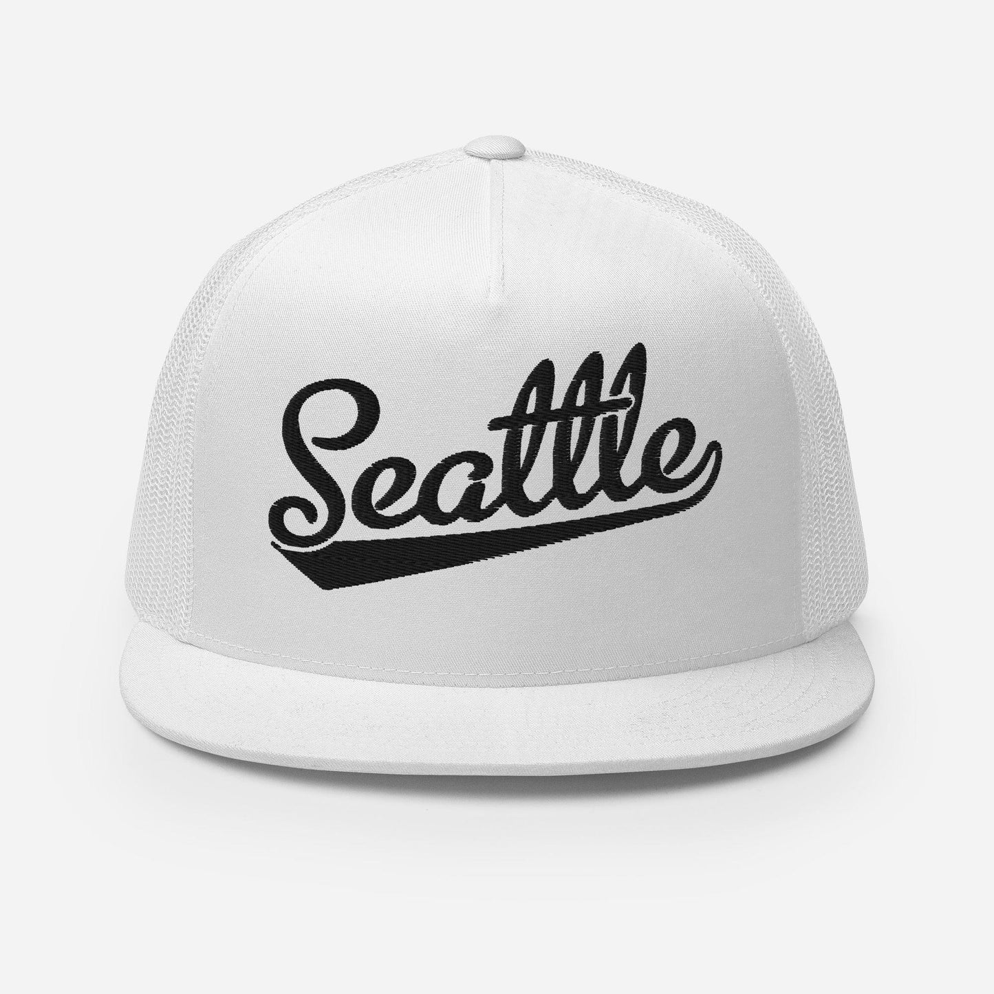 Seattle Baseball Cap - Snapback Trucker Hat With Breathable Cotton Panel