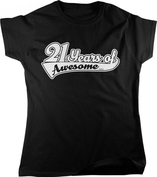 21st Birthday T-Shirt - Women's Party Tee With Pre Shrunk Cotton & Comfortable Fit