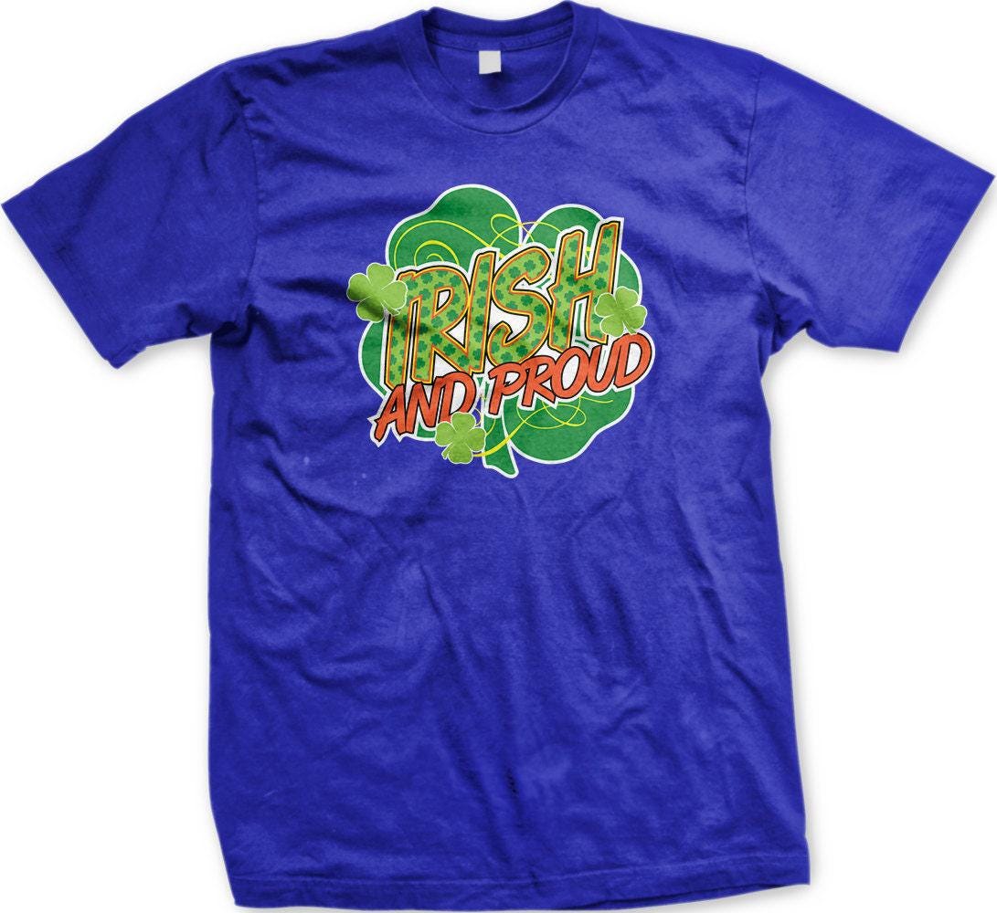 Irish T-Shirt - Men's Soft Cotton Shamrock Graphic Tee for St Patricks Day