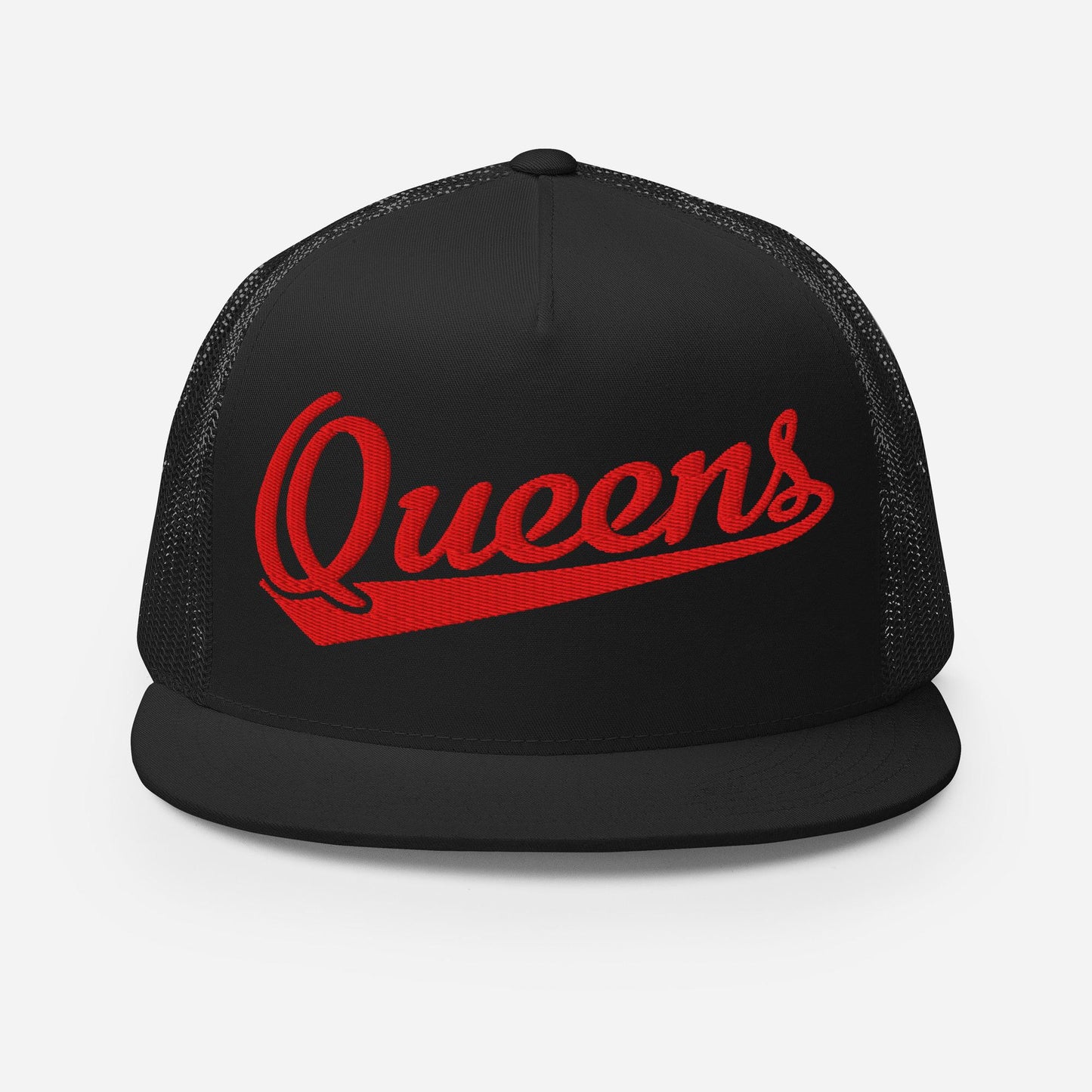 Queens Snapback Trucker Hat – Five Panel Urban Streetwear Hat With Breathable Mesh Back