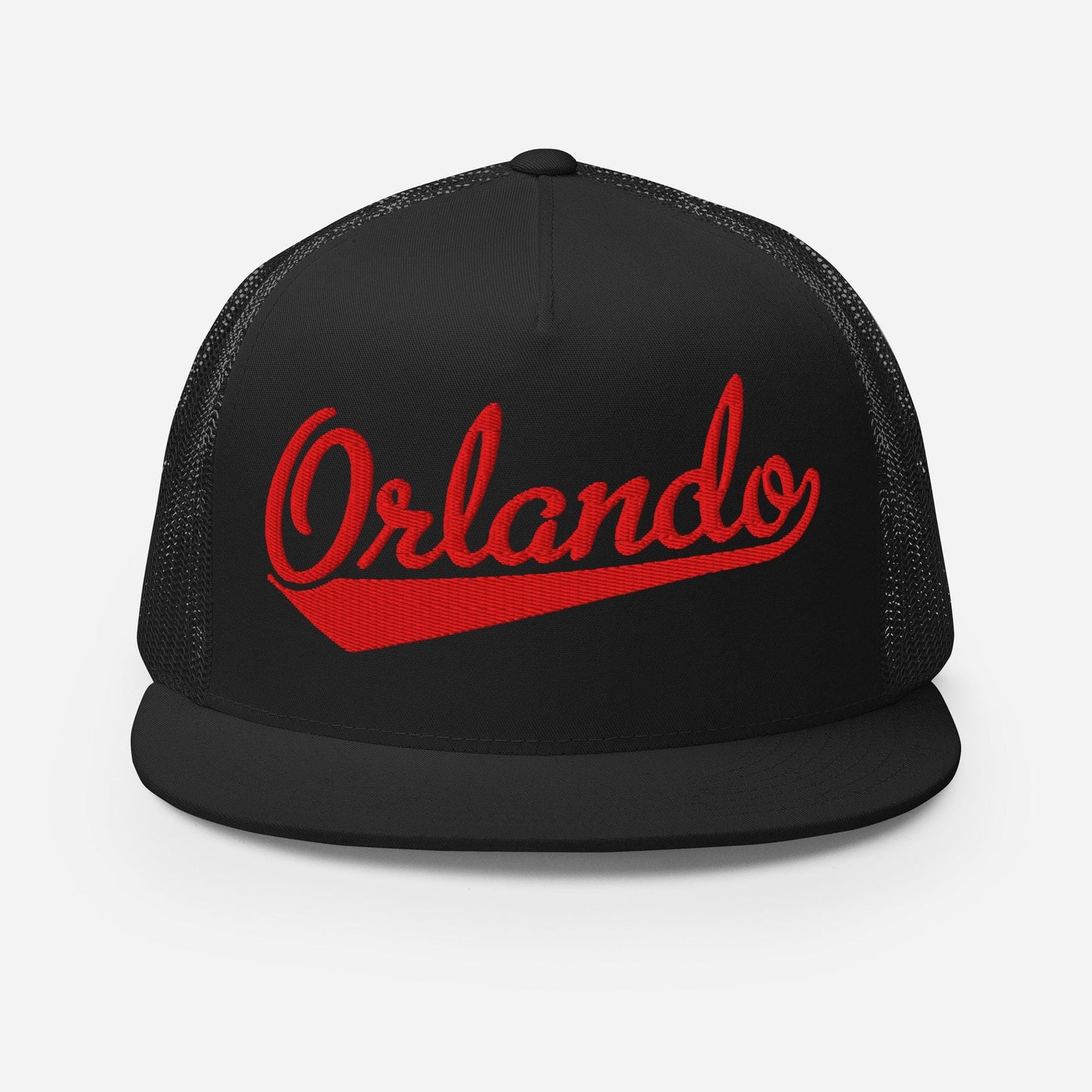 Snapback Trucker Hat - Orlando Script Baseball Cap With Custom Thread Colors