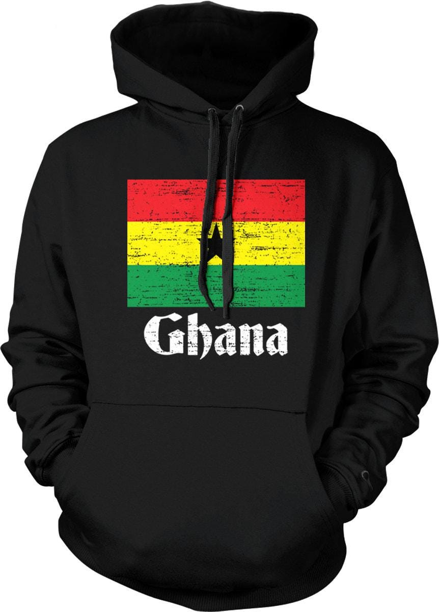 Ghana Flag Sweatshirt – Bold Black Star Design | Cozy Cotton Blend Hoodie