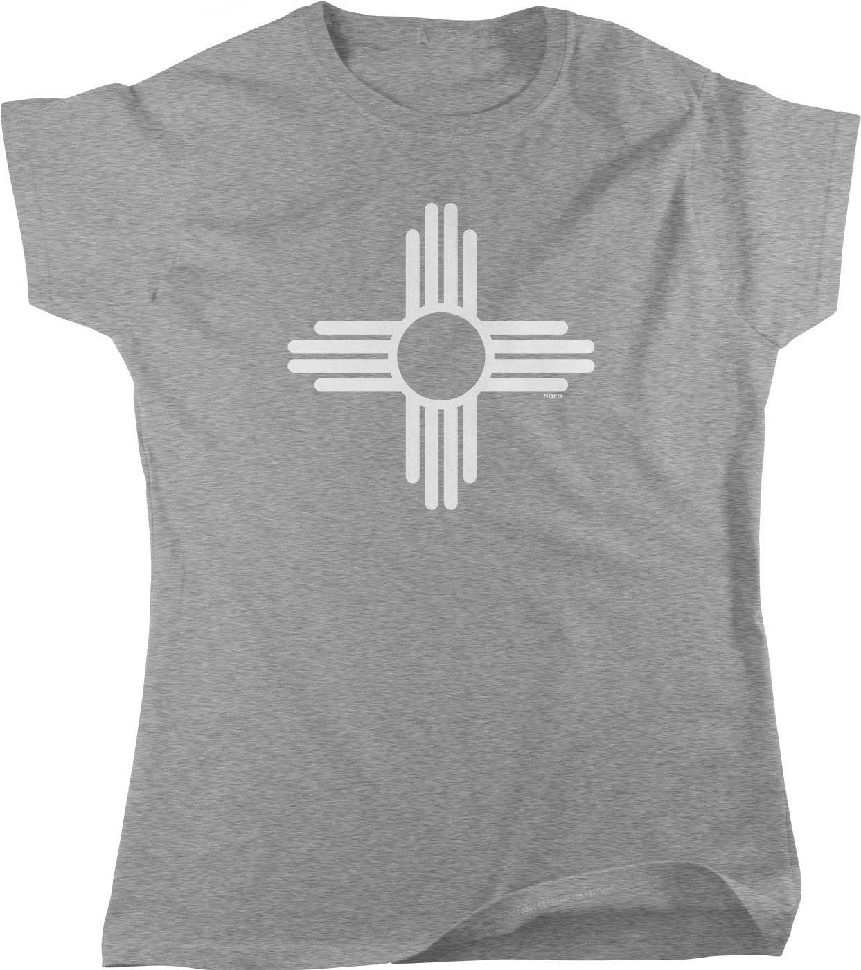 New Mexico Zia T-shirt – Women's Casual Shirt with Zia Sun Symbol, Pre-Shrunk Cotton Tee