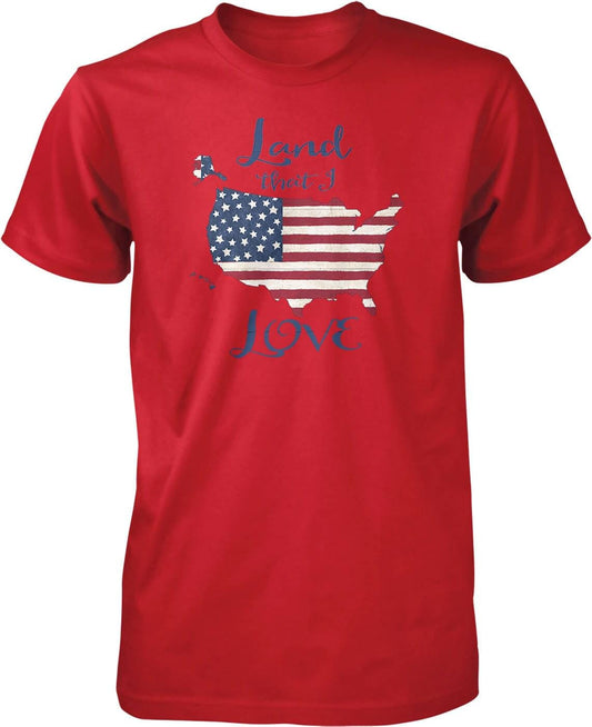 USA Pride T-Shirt – Land That I Love Patriotic Men's Tee with Durable Cotton