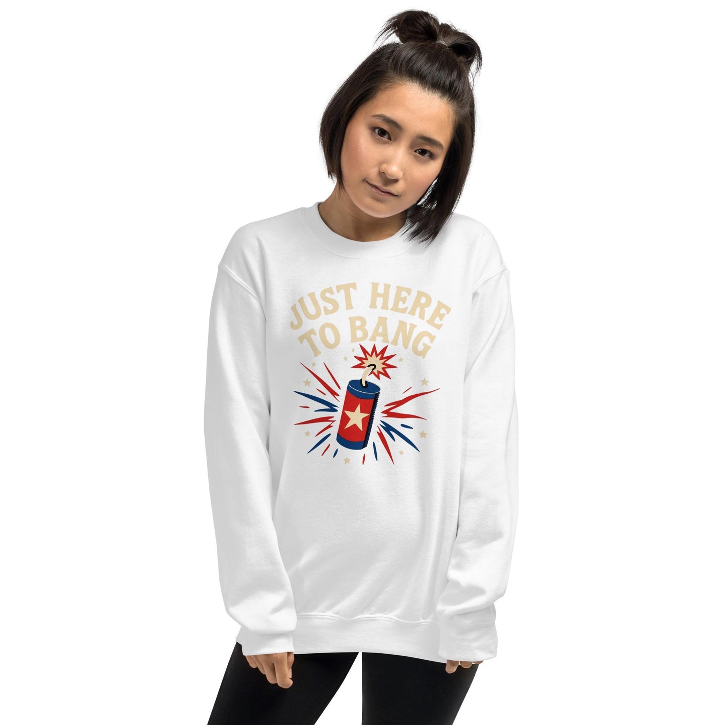 just here to bank july 4th bbq gear Unisex Sweatshirt