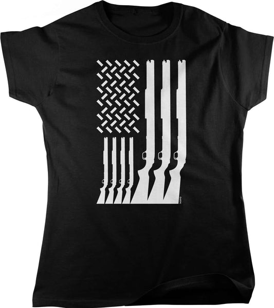 American Flag T-Shirt – Women's Patriotic Shirt With Flag Graphic & Comfort Fit Tee