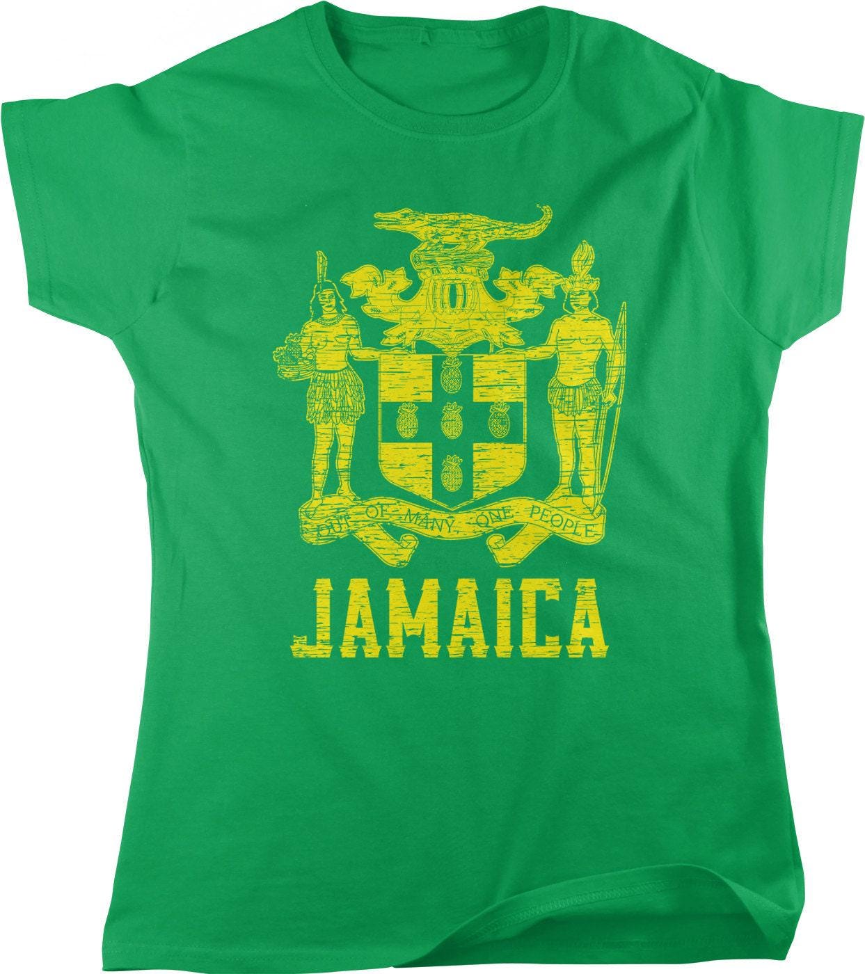 Reggae Inspired T-Shirt – Jamaican Coat of Arms Women's Relaxed Fit Tee