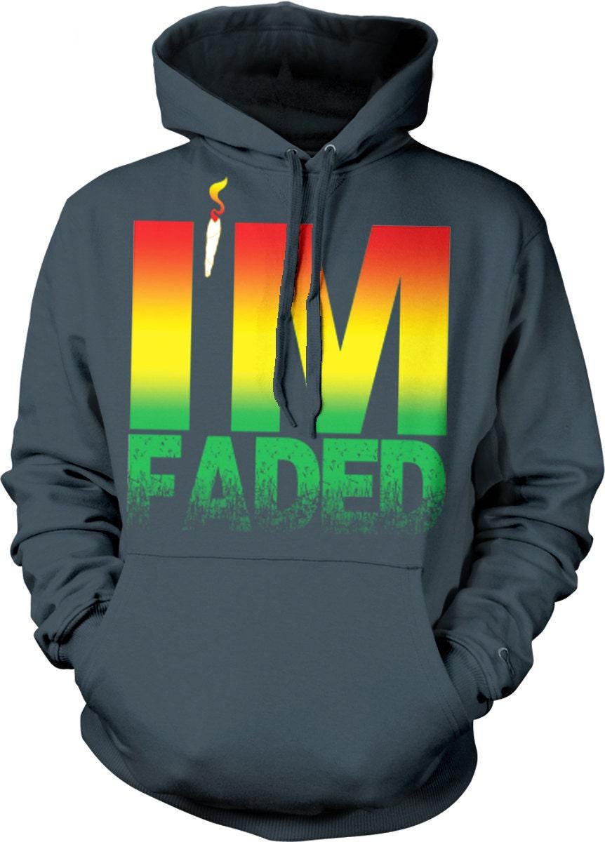 Faded Hoodie - Soft Durable Unisex Sweatshirt With Unique Herb Design & Casual Fit