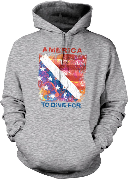 Diving Flag Hoodie – American Diving Flag Sweatshirt | Cozy, Durable Scuba Apparel