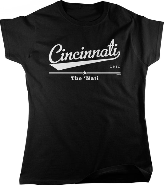 Cincinnati Women's T-Shirt – Full Cut Casual Shirt With Seamless Rib Collar