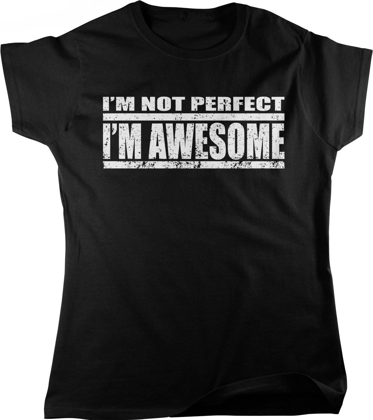 Motivational Women's Shirt – Perfectly Imperfect Tee | Light Gray, Sizes S-XL