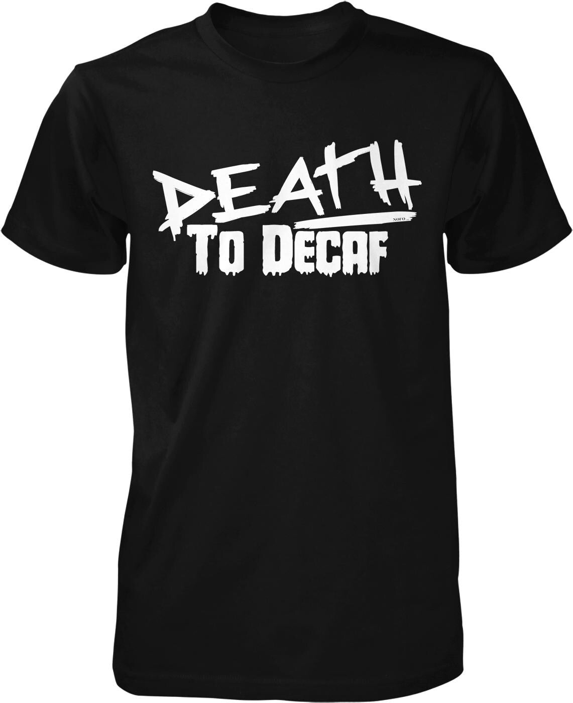 Men's Coffee Tee – Death to Decaf Shirt | Durable Cotton, Casual Coffee Wear