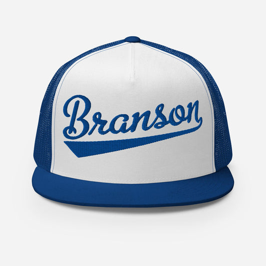Branson Snapback Trucker Hat - Five Panel Hat With Breathable Mesh Back & Custom Thread Colors