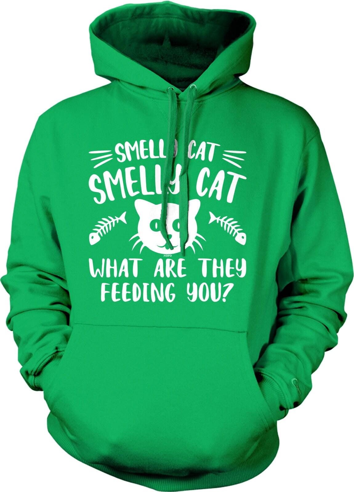 Smelly Cat Hoodie - Cozy Cotton Blend Hooded Sweatshirt with Pouch Pocket