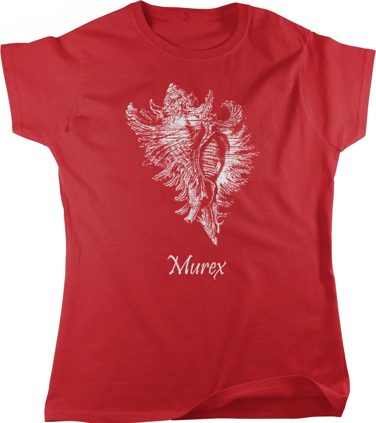 Women's Shimmery T-Shirt - Murex Print Full Cut Cotton Blend Tee