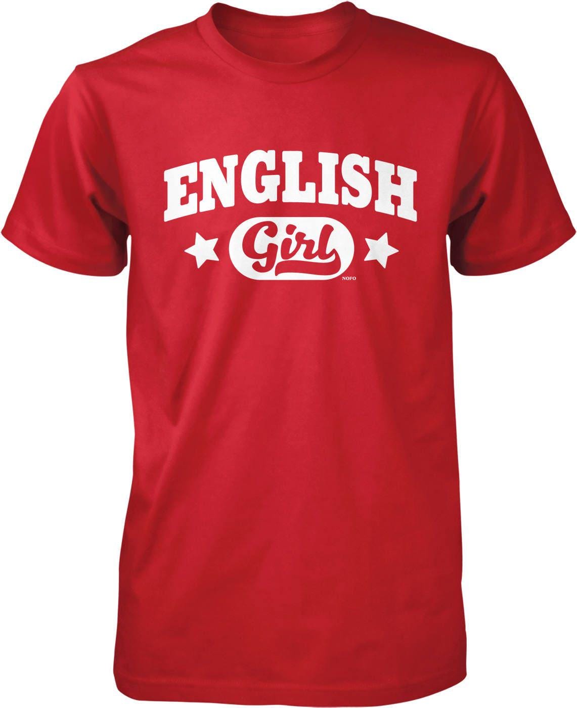 British English Girl T-Shirt – Soft Pre-Shrunk Cotton Casual Wear With Taped Neck Seams
