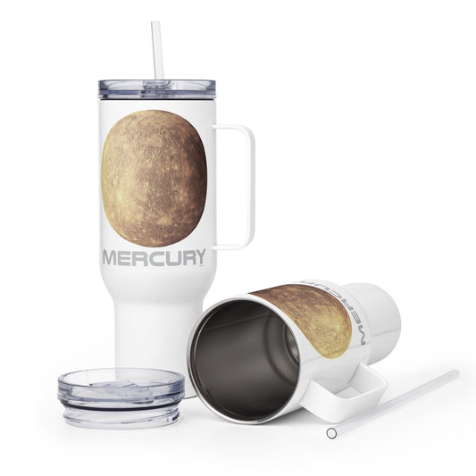 Planet Mercury Travel mug with a handle