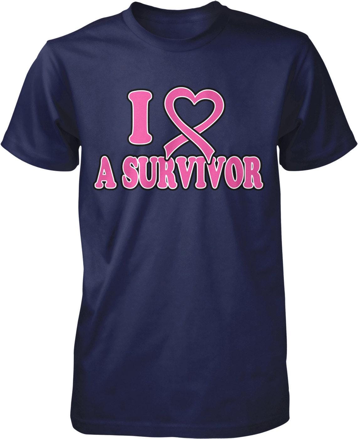 Cancer Survivor T-Shirt – Breast Cancer Shirt With Pink Ribbon Apparel Design