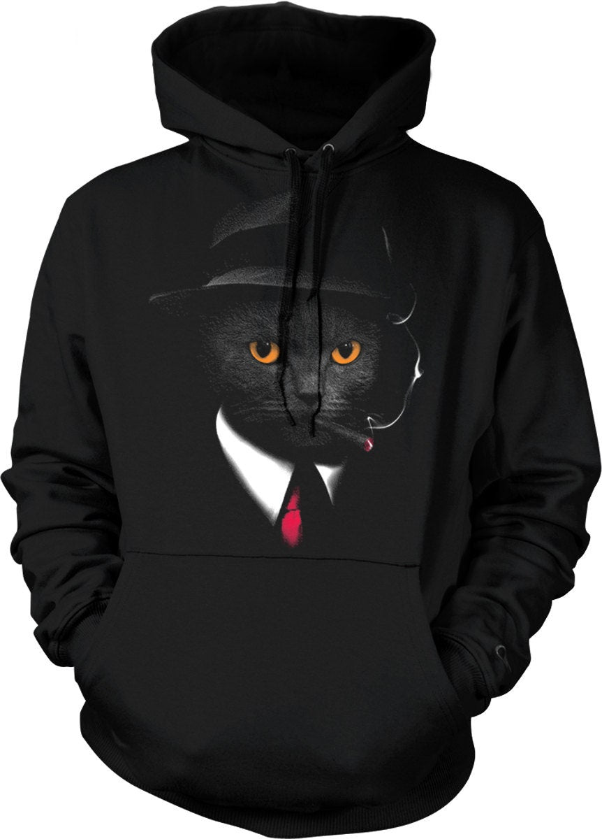 Spy Cat Hoodie – Undercover Detective Hoodie With Pouch Pocket Sweatshirt
