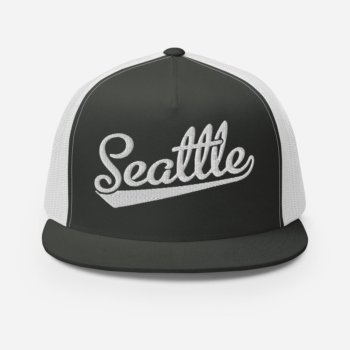 Seattle Baseball Cap - Snapback Trucker Hat With Breathable Cotton Panel
