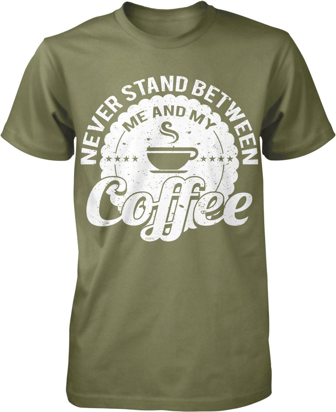 Coffee Men's T-Shirt – Durable Pre Shrunk Cotton Tee with Relaxed Fit & Taped Neck Seams