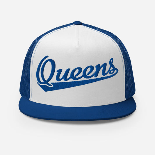 Queens Snapback Trucker Hat – Five Panel Urban Streetwear Hat With Breathable Mesh Back
