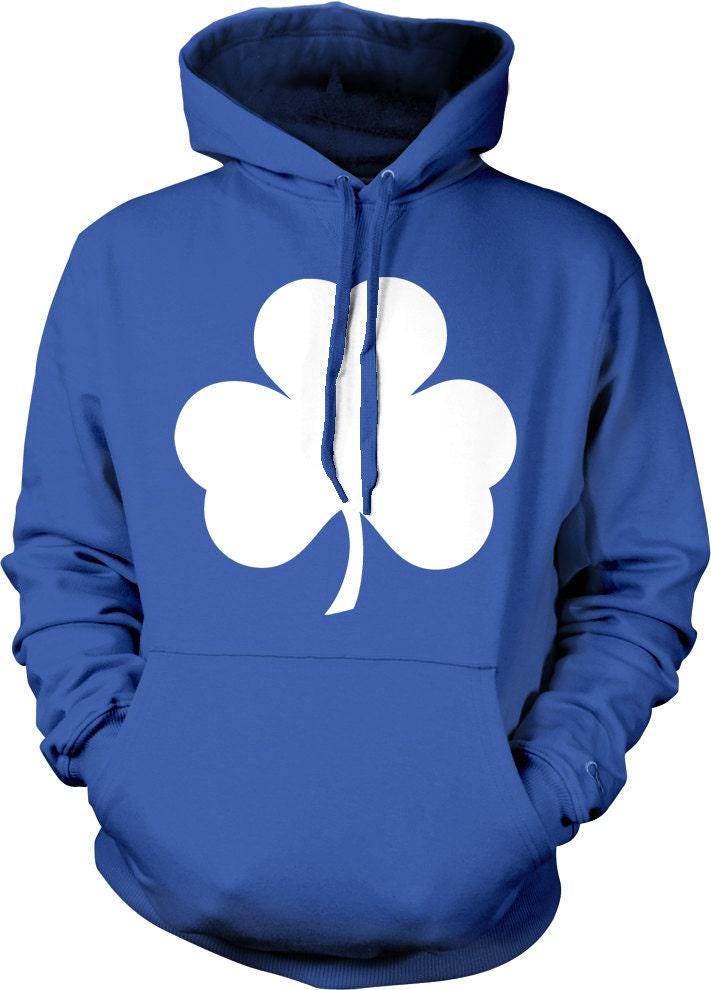 Irish Shamrock Hoodie - Classic Shamrock Design | Cozy White Clover Sweatshirt