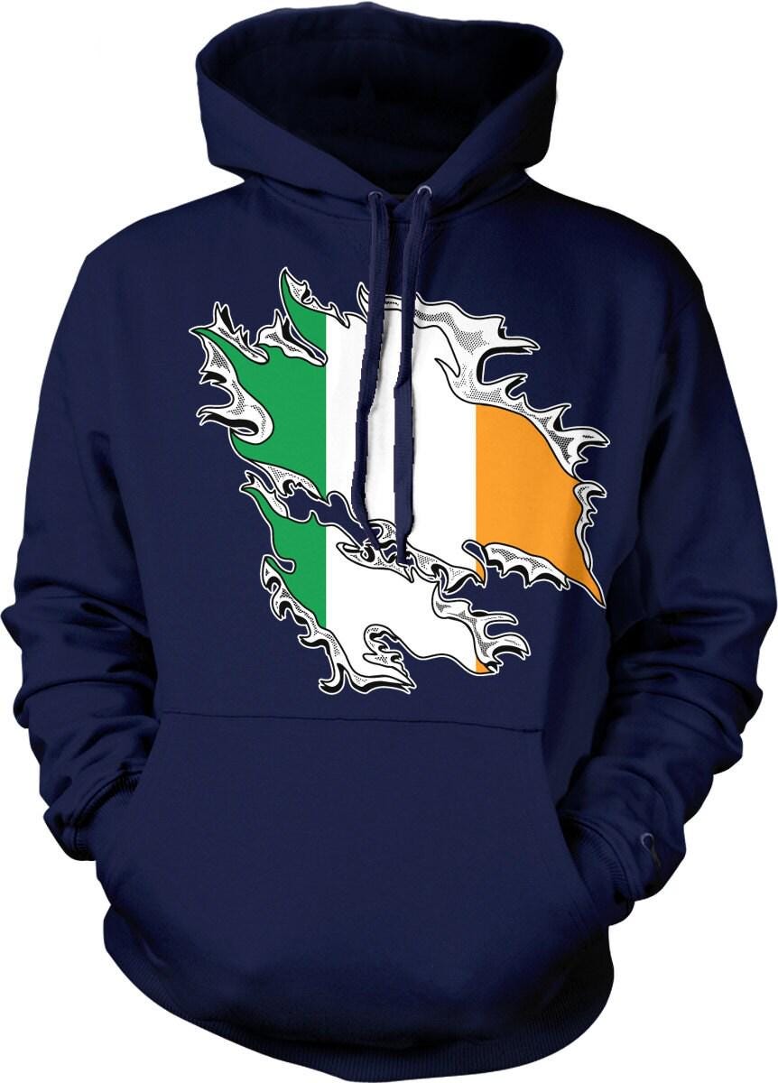Irish Flag Sweatshirt – Cozy Unisex Hooded Hoodie With Pouch Pocket & Shamrock Spirit Wear
